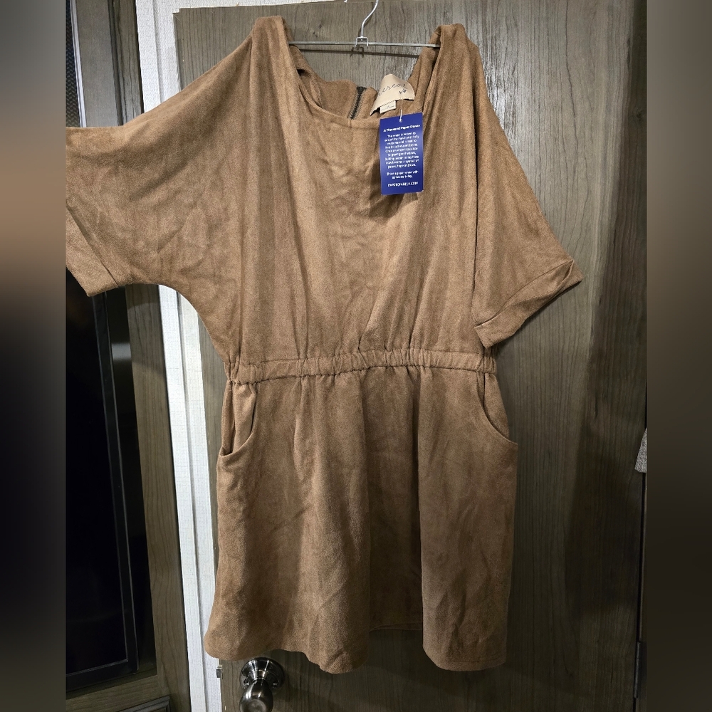 Faux suede mini dress SZ Medium
